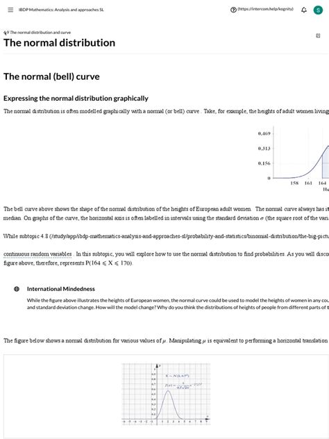 normal distribution ibdp math